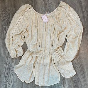Free People Sequin Flowy Top
